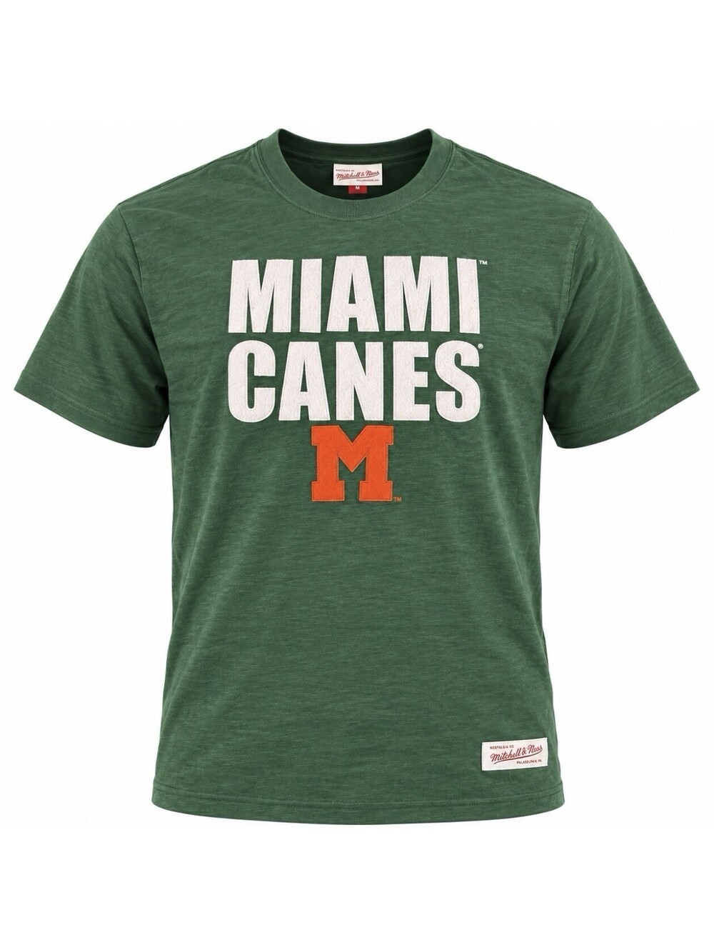 Mitchell & Ness Miami Hurricanes Canes Legendary Slub T-Shirt Green XL NWT